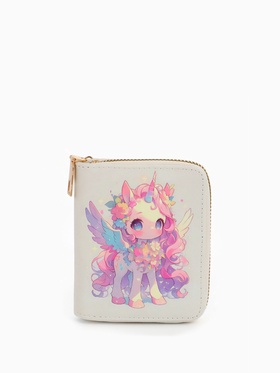 Кошелёк на молнии «Выбражулька», 8.5×2.5×10.5 см, с принтом, белый/розовый