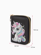 Кошелёк на молнии «Выбражулька», 8.5×2.5×10.5 см, с принтом, чёрный - фото 120384036