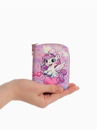 Кошелёк на молнии «Выбражулька», 8.5×2.5×10.5 см, с принтом, розовый/сиреневый - фото 809249717