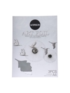 УЦЕНКА Фольга А4 3 листа серебряная для чеканки в папке 10938863