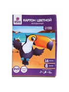 УЦЕНКА Картон цветн А4 16л 8цв мел одност 240г/м² - Фото 8