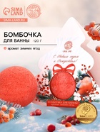 Бомбочка для ванны, аромат зимние ягоды, 120 г, URAL LAB - Фото 1