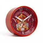 Будильник «Щелкунчик», плавный ход, 8×8 см, красный - Фото 2