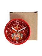 Будильник «Щелкунчик», плавный ход, 8×8 см, красный - Фото 6