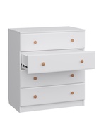 Комод напольный «Джулия», 4 ящика, 800×460×905 мм, цвет белое сияние - фото 58049500
