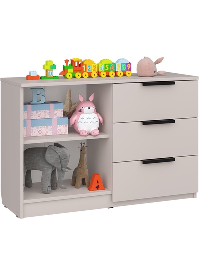 Комод напольный №18, 3 ящика, 986×354×653 мм, цвет кашемир