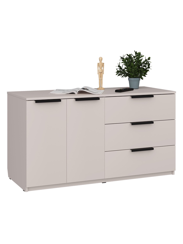Комод напольный №19, 3 ящика, 1200×500×653 мм, цвет кашемир - Фото 1