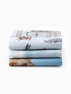 Набор кухонных полотенец «Доляна. Морозное утро», 28×44 см - 3 шт., вафля 160 г/м² - фото 7571936