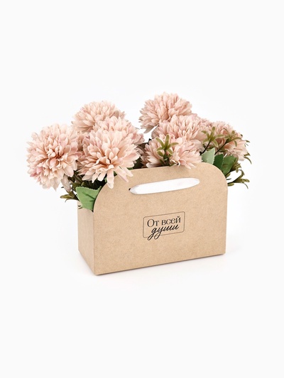 Коробка для цветов складная «От всей души», 17×13×7 см