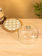 Клош стеклянный, 24×24×18.5 см, дерево - Фото 3