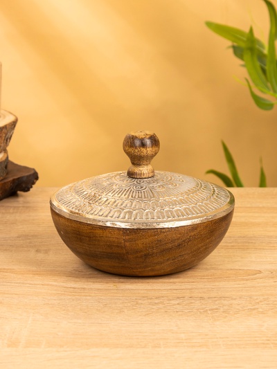 Сахарница «Алюм», 15×15×11 см, алюминий, дерево