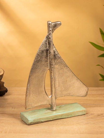 Сувенир «Парусник», 6×22×32 см, алюминий, дерево