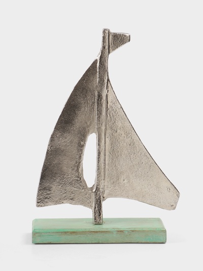 Сувенир «Парусник», 6×22×32 см, алюминий, дерево