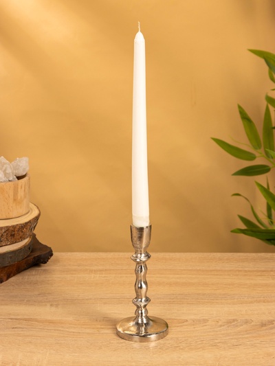 Подсвечник «Зима», 7×7×15 см, алюминий, серебристый