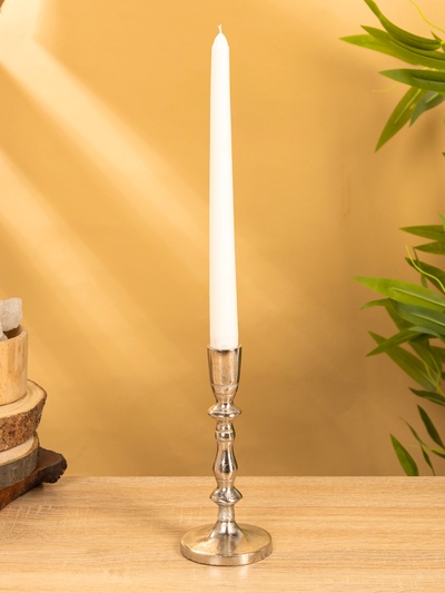 Подсвечник «Зима», 7.5×7.5×17 см, алюминий, серебристый