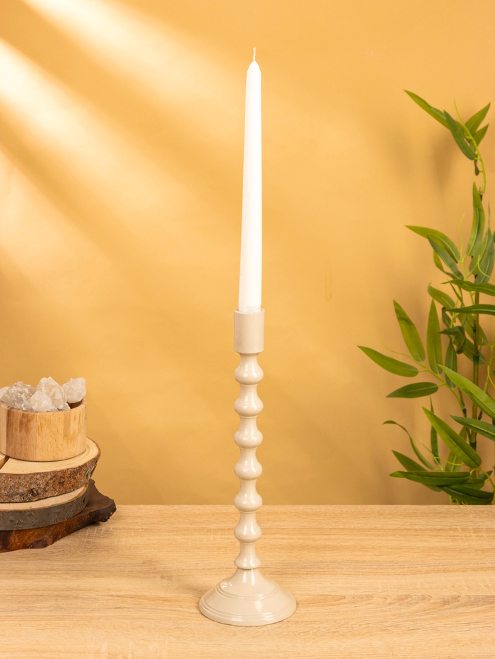 Подсвечник «Кремовый», 10×10×24 см, алюминий - Фото 1