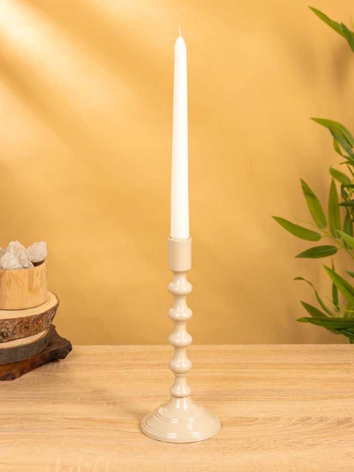 Подсвечник «Кремовый», 10×10×31 см, алюминий - Фото 1