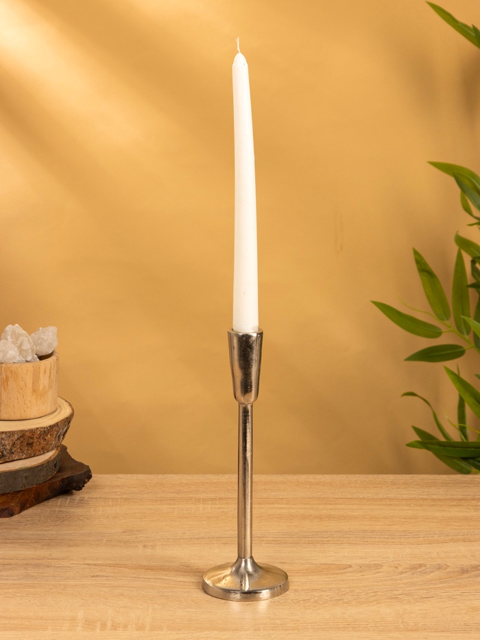 Подсвечник «Модэст», 8×8×23 см, алюминий, серебристый - Фото 1