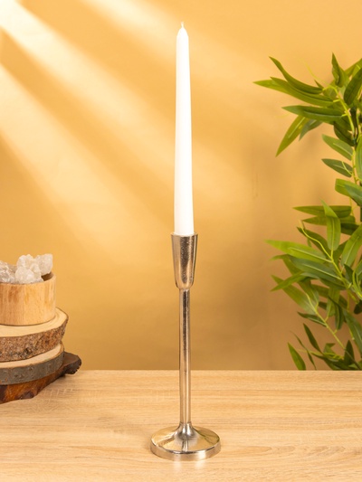 Подсвечник «Модэст», 9×9×27 см, алюминий, серебристый