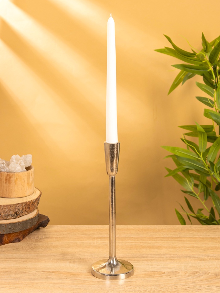 Подсвечник «Модэст», 9×9×27 см, алюминий, серебристый - Фото 1