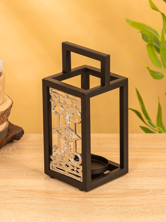 Подсвечник фонарь «Геральдика», 11×11×24.5 см, d=7.5 см, алюминий, железо