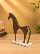 Сувенир интерьерный «Конь на пьедестале», 29.5×8×29 см, алюминий, мрамор - Фото 5
