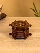 Подставка под горячее «Штурвал», набор 6 шт., 12×11.5×6.8 см, дерево шишам 10722011