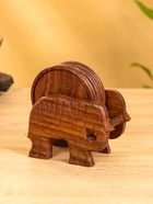 Подставка под горячее «Слон», набор 6 шт., 12×12×6.5 см, дерево шишам 10722013