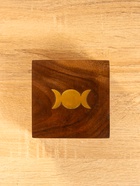 Шкатулка «Фазы Луны», 10×10×6 см, дерево шишам - фото 809251253