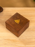 Шкатулка «Трикветр», 10×10×6 см, дерево шишам - фото 809251266