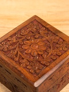 Шкатулка резная, 10×10×6 см, дерево шишам - фото 809251290