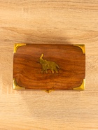 Шкатулка «Слон», 15.5×10×7 см, дерево шишам, латунь - фото 809251296