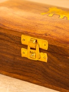 Шкатулка «Слон», 15.5×10×7 см, дерево шишам, латунь - фото 809251297