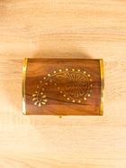 Шкатулка «Глу», 18×12.8×8 см, дерево шишам, латунь - фото 809251304