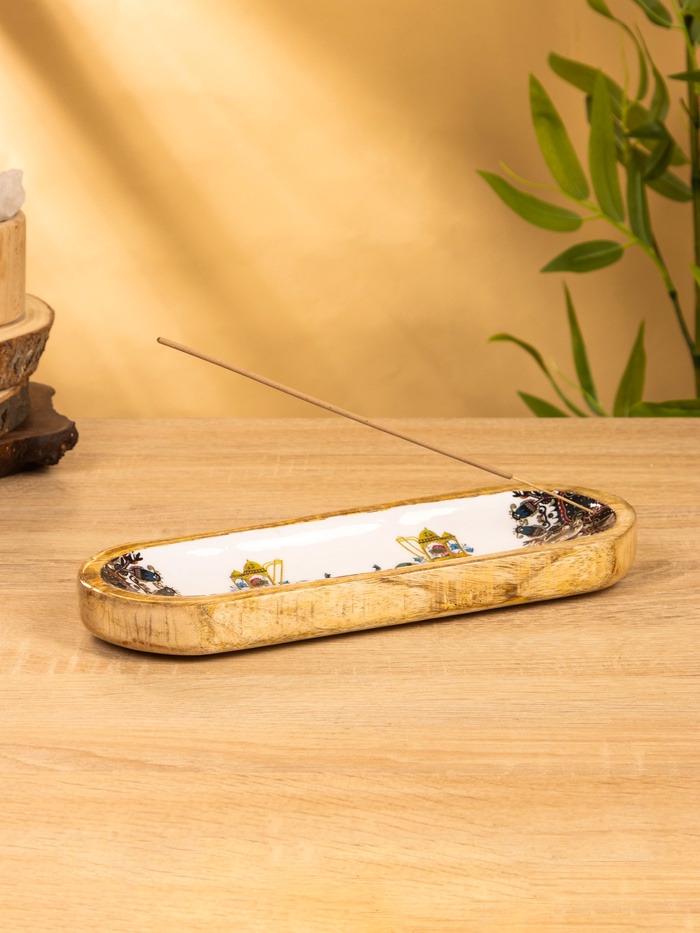 Подставка под благовония «Слоны», 28×10×3 см, манговое дерево - Фото 1