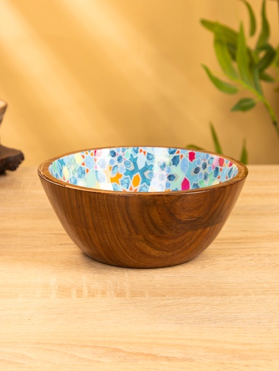 Чаша «Калейдоскоп», 18×18×8 см, дерево шишам