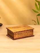 Шкатулка резная «Листья», 18×13×6 см, дерево шишам - фото 809251358