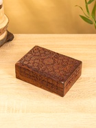 Шкатулка резная «Текстура», 18×13×6 см, дерево шишам - фото 809251397