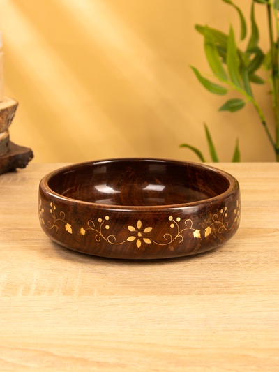 Чаша «Стебель», 17.5×17.5×5 см, дерево шишам