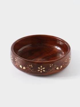 Чаша «Стебель», 17.5×17.5×5 см, дерево шишам