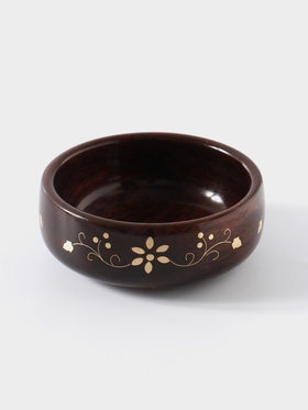 Чаша «Стебель», 12×12×5 см, дерево шишам