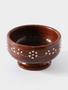 Чаша на ножке «В самое сердце», 13×13×8 см, дерево шишам