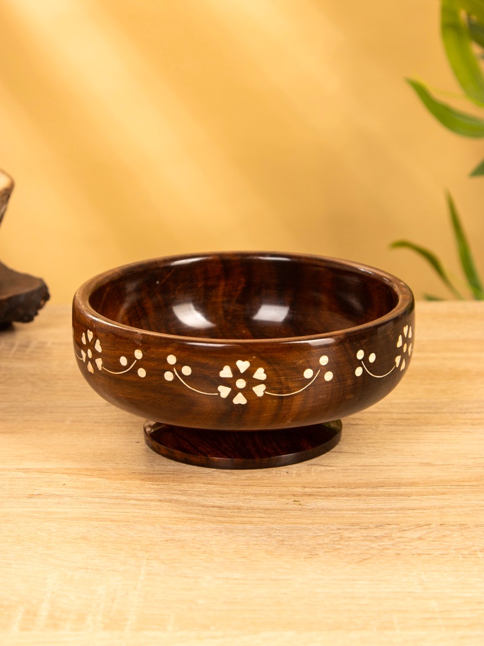 Чаша на ножке «В самое сердце», 15×15×8 см, дерево шишам - Фото 1