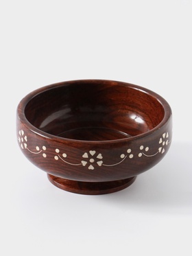 Чаша на ножке «В самое сердце», 15×15×8 см, дерево шишам