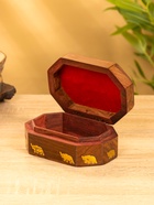 Шкатулка резная «Слоник в саду», 15×10×5 см, дерево шишам - фото 809251454