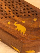 Шкатулка резная «Слоник в саду», 15×10×5 см, дерево шишам - фото 809251457