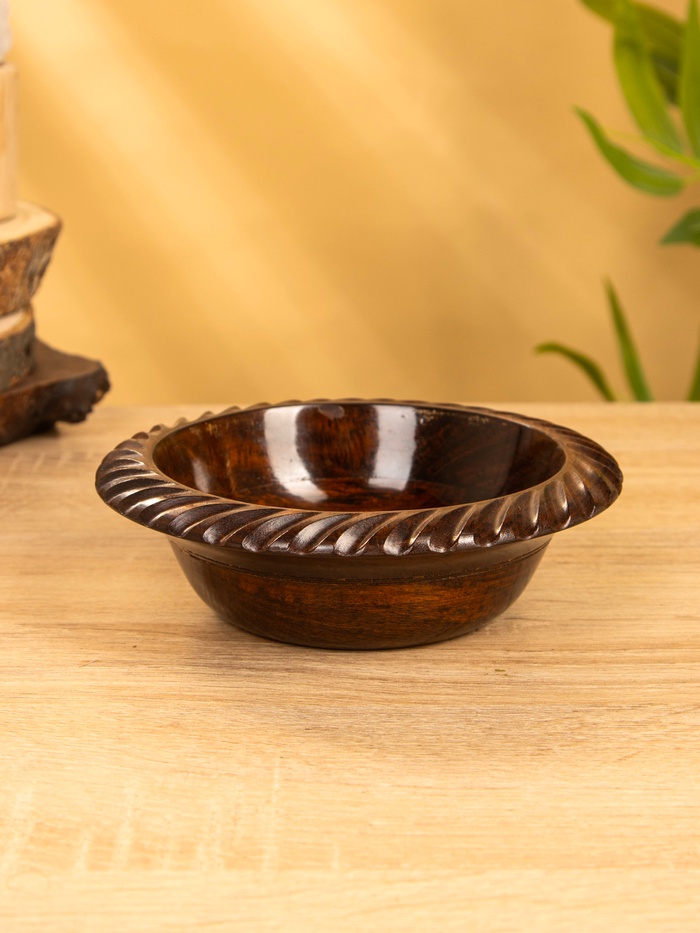 Чаша «Тарталетка», 16×16×5 см, дерево шишам - Фото 1