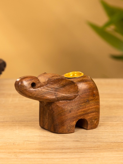 Подставка под благовония «Слоник», 6.5×10×4.5 см, дерево шишам