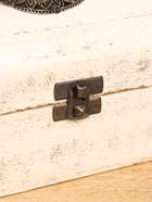 Сундучок «Солнце ацтеков», 19×12×11 см, манговое дерево, белый антик - фото 809251477