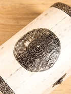 Сундучок «Солнце ацтеков», 19×12×11 см, манговое дерево, белый антик - фото 809251478